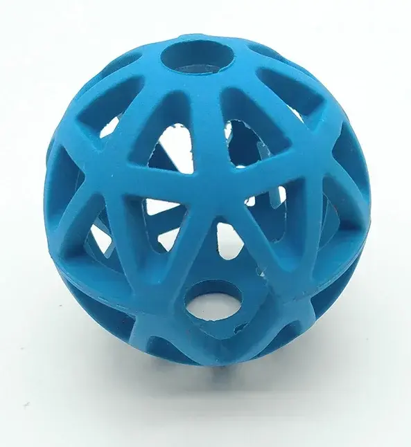 Bola de Borracha Geométrica para Cães de Todos os Tamanhos - Brinquedo Ideal para Treinamento e Diversão