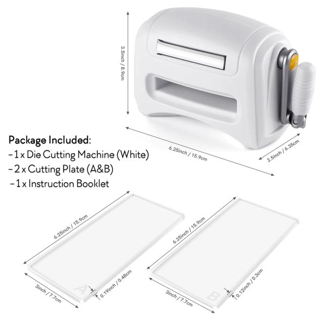 Mini Máquina de Corte Manual com 4 Cores e 2 Almofadas para Scrapbooking e Artesanato em Papel