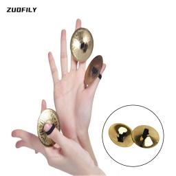 Dança do ventre Indiano Brass Finger Cymbals, Médio Oriente Percussão Props, Instrumento Musical, 2pcs por lote - Image 1