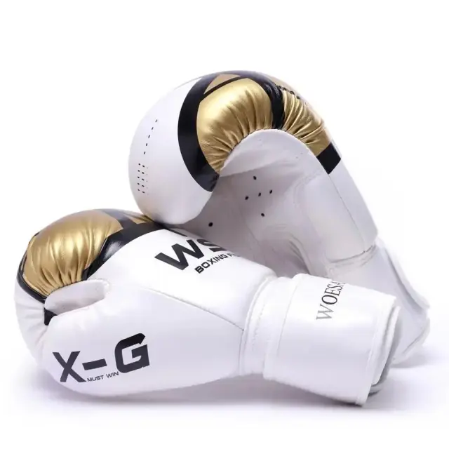 Luvas de Boxe Profissionais em Couro PU para Homens e Mulheres - Ideais para Treinamento e Lutas de Karatê, Kickboxing e Muay Thai (10 e 12oz)