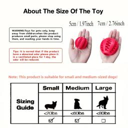Bola resistente à mordida para cão e gato, brinquedo não tóxico para filhote de cachorro e gato, ração para animais, mastigar bola, acessórios alimentares - Image 2