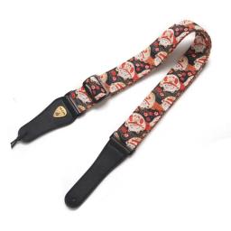 Cute Animal Strap Guitarra Elétrica, Colorido Impresso, Extra Wide, Cinto, Personalizado, Música, Passatempo - Image 4