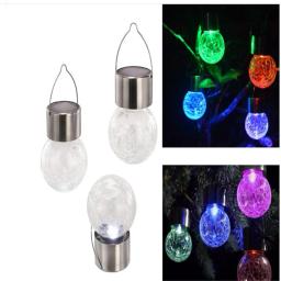 Luz solar LED com bola de crack, lâmpada pendurada em várias cores, decoração de festa, interior e exterior, drop shipping - Image 1