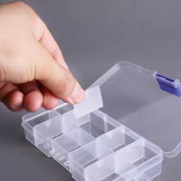 Caixas De Armazenamento De Jóias, Embalagem Ajustável, Transparente Ferramenta Caso Artesanato, Strass Organizador, Display Containers, Plástico - Image 2