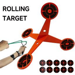 Slingshot Rolling Target Set, Acessório Pneumático, Multi Sided, Metal, Hunting, Slingshot, Walks - Image 1
