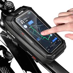 SELVAGEM HOMEM-Rainproof Touch Screen Saco Da Bicicleta, Saco De Ciclismo, Caso Do Telefone Móvel, MTB Acessórios, 6,5" - Image 4