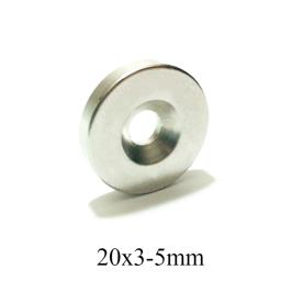 Ímãs poderosos de disco forte, 20x3-5mm, para geladeira, construção diy, educação científica, 20x3 buraco 5mm 20*3-5 20x3-5 - Image 1