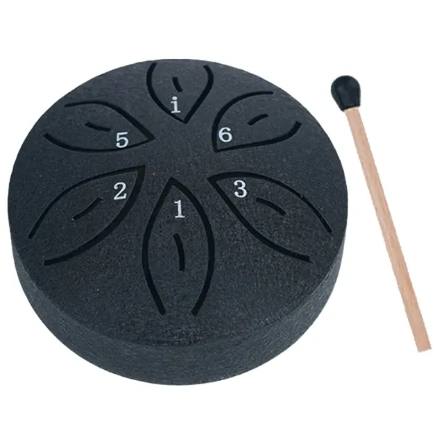 Handpan Mini de 3 Pol, Tambor de Língua de Aço com 6 Tons para Meditação e Yoga