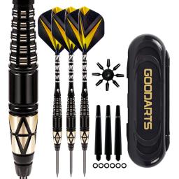 Dardo profissional conjunto com extra Nylon eixo Protector, Metal ponta da agulha, precisão gravado bronze barril, caso, 24g - Image 4