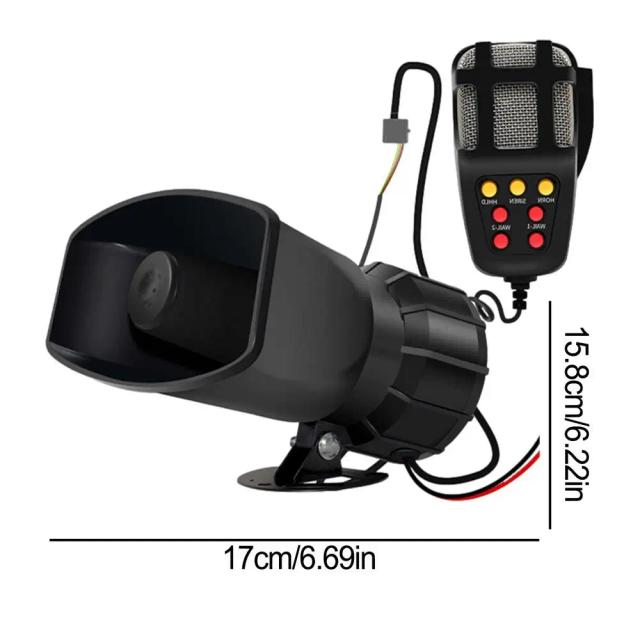 Sistemas de Som PA para Carros: Alto-falante, Sirene e Megafone Portátil com Microfone