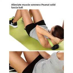 1pc fáscia bola dupla bola muscular pé relaxamento yoga fitness bola massagem pescoço reabilitação - Image 2