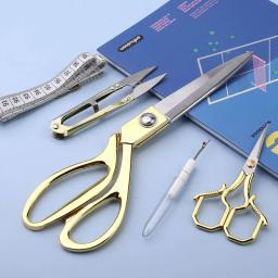 Conjunto De Ferramentas De Costura Profissional, Tesoura De Costura De Aço Inoxidável, Clippers Forma De U, Tesoura De Fios, Fita Métrica e Estripador De Costura - Image 3