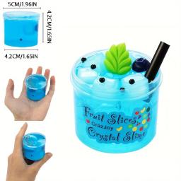 2.37oz cubo de geléia transparente crocante slime kit melancia macia elástico não-pegajoso diy cristal lama encantos slime festa favores presentes - Image 2