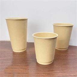 Copo de papel biodegradável descartável com tampa, produto comestível, resistente ao calor, café, leite, copo afastado, caneca redonda, banquete do partido - Image 4
