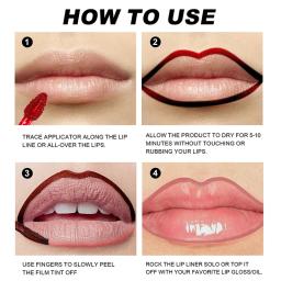 Impermeável Matte Lip Liner, Peel Off Tattoo Lipgloss, Velvet Lip Tint, vermelho, marrom, não fácil desvanece-se, mancha contorno contorno cosméticos - Image 5