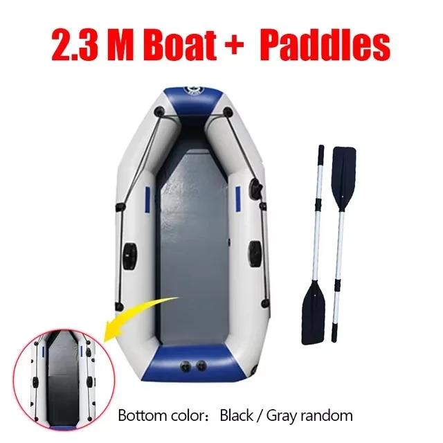 Barco Inflável Solarmarine para Pesca com Canoas Submersíveis e Segurança em Esportes Aquáticos para 1-3 Pessoas (175-230cm)