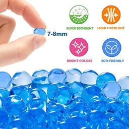 Balas de cristal de água macia para Orbeez Gun, bola de água gel BB, miçangas de munição Airsoft, armas, solo cristal, esferas de polímero 7-8mm - Image 2