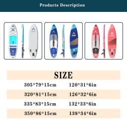 MARINHO SOLAR-Inflável Stand Up Paddle Board, Premium SUP Acessórios, Ampla Posição, Controle de Surf, Antiderrapante, Deck Lea, 11 ", 6" - Image 5