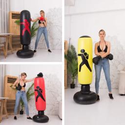 Saco De Boxe Inflável Para Crianças E Adultos, Saco De Areia Em Pé, Treinamento Fitness, Saco De Boxe, Pilar De PVC, 1.2m, 1.6m - Image 4