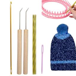 Conjunto de caneta agulha de tricô, gancho de crochê, lã prática, ferramentas para cachecol e chapéu para iniciantes - Image 4