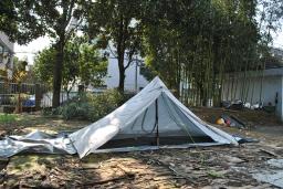 Outdoor Trekking Pole Tent, 2 Pessoa Ultraleve pirâmide Tent, 2 Pessoa Trekker Tent, Ultraleve Camping Tent, CZX-571 - Image 1
