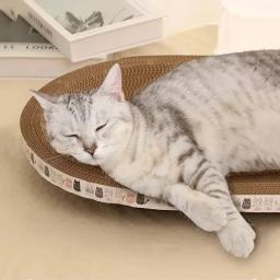 Scratcher ondulado resistente ao desgaste Raspadores redondos e ovais, Brinquedos Garra de Moagem para Gatos, Cama para Gato, Acessórios Ninho - Image 5