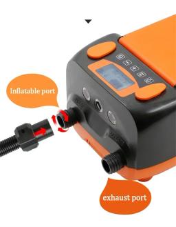Bomba inflável elétrica para caiaque, SUP, paddle board, prancha, bateria de carro, insuflador de ar, 12V - Image 5