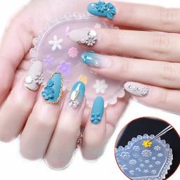 SNASAN-Molde de Silicone para Nail Art, minúsculos grânulos, flor, urso, folha, Shell, golfinho, ferramenta DIY, UV resina epóxi caixa - Image 6