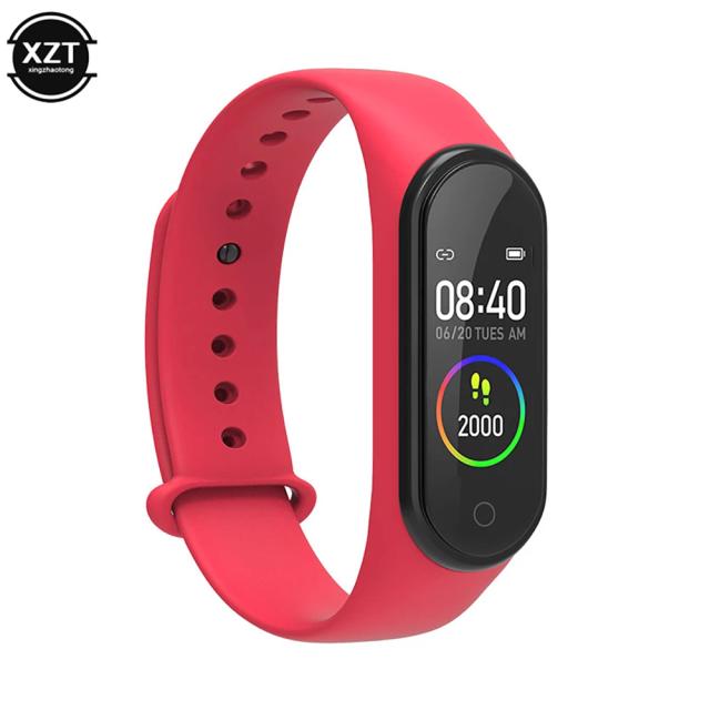 Relógios Inteligentes Femininos M4: Pulseiras Esportivas com Tela LED, Fitness Tracker e Bluetooth à Prova d'Água