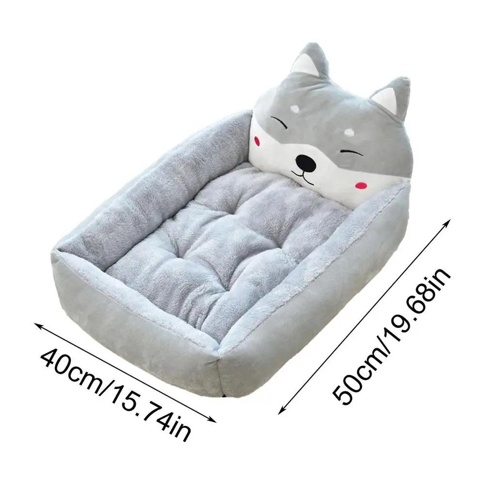 Quente cama para animais de estimação de pelúcia gato térmico dormir cama inverno pelúcia aquecimento camas de gatinho gato caverna para gatos gatinhos filhotes - Image 1