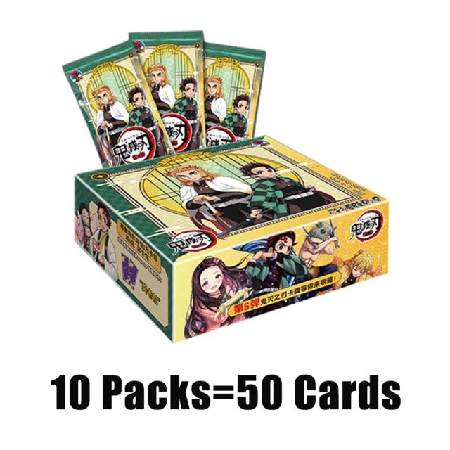 Coleção de Cartas Demon Slayer para Crianças - Jogo TCG com Figuras Raras de Kimetsu No Yaiba, Brinquedo Presente Novo 2024