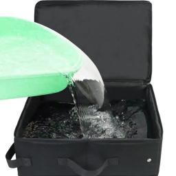 Caixa de lixo portátil com tampa, à prova de vazamento, dobrável para gatos, ideal para viagens, hotel, estadas e viagem, fácil de usar - Image 3