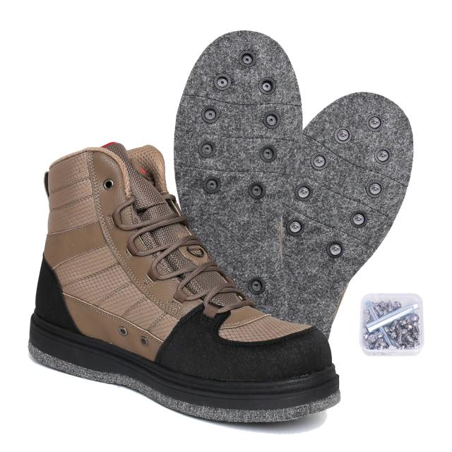 Botas de Pesca Masculinas Leves com Sola Antiderrapante e Parafusos de Metal para Caça e Aventura