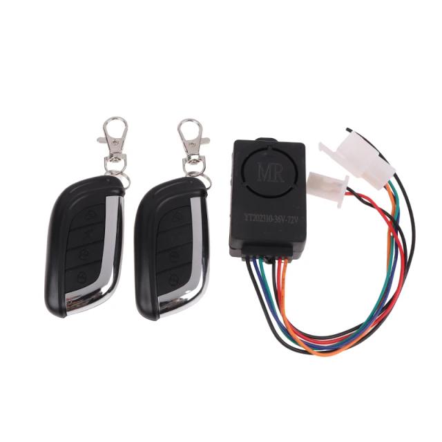 Alarme Inteligente Anti-Roubo para Scooter Elétrico e Bicicletas E-Bike com Controle Remoto e Alto Volume 125dB, Compatível com 36V-72V