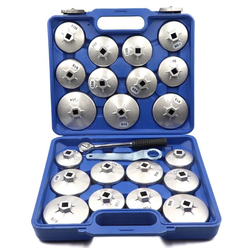 23 Pçs/set Remoção Da Tampa do Filtro de Óleo Conjunto Chave de Soquete Catraca Spanner Tipo de Copo Com Caso De Armazenamento Portátil Auto Acessórios Do Carro - Image 1