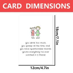 Cartão de aniversário para melhor amigo e amizade, Cartão criativo, Este é o presente perfeito para amigos, 1 pc - Image 2