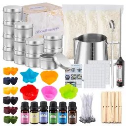 DIY Vela Fazendo Suprimentos Kit, Cera De Feijão De Soja, Artesanato De Aromaterapia, Pavios Adesivo, Ferramenta Artesanal, Presentes De Natal - Image 1