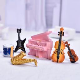 Mini Violino e Piano Decoração, Bolo de festa tema musical, Saxofone de tambor, Ornamento violino, Música clássica Decorações do partido - Image 5