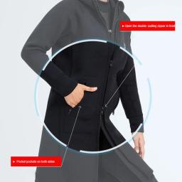 Jaqueta de natação de neoprene com capuz longo para homens e mulheres, jaqueta térmica, mergulho, mergulho, surf, casaco de mergulho, ao ar livre, 3mm - Image 4