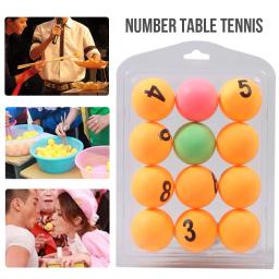 12PCS Cor Número Tênis De Mesa Profissional Ping-Pong Bola Numerada Beer Pong Raffle Ball Para Jogos De Treinamento De Tênis De Mesa 40MM - Image 2