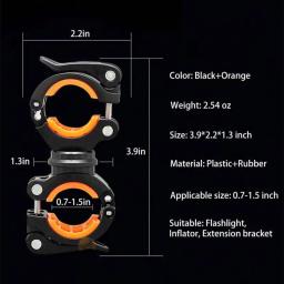 Suporte Seguro Multi-funcional Ajustável, Borracha Conveniente, Rotação de 360 Graus, Caça Acessórios Da Bicicleta, Frente - Image 4