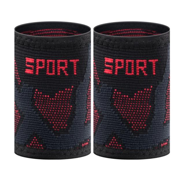 Banda de apoio elástica e respirável para pulso - Conjunto de 2 peças para treino e esportes masculina e feminina