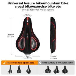 Jovendo capa de almofada para assento de bicicleta, confortável, respirável, almofada de gel para selim de bicicleta, mtb, mountain bike, estrada, ar livre - Image 4