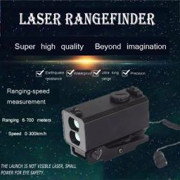 Mini Range Finder Monte em Rangefinder Rifle, Caça ao ar livre, Tiro Distância Medição de Velocidade, Real-Time Rifle Scope, 700m - Image 6