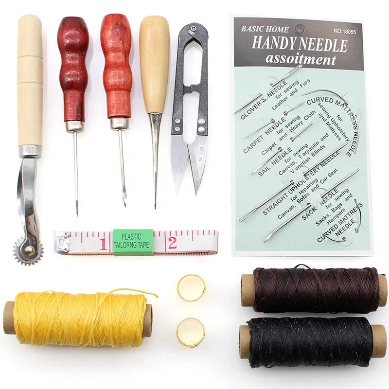 Couro Trabalho Tool Set para Saddle Making, Prong Punch, Sewing Thread Stamping, Shoemaking Leathercraft, Patchwork DIY Processing Kit - Image 1