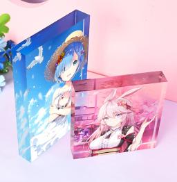 Blocos acrílicos hd com impressão uv, suporte periférico de anime personalizado, tijolos acrílicos de alta transparência, presente de aniversário - Image 5
