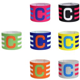 Elastic Soccer Captain Armband, braçadeira ajustável, jogador de futebol, esportes Capitão C Arm Band para jovens adultos - Image 1