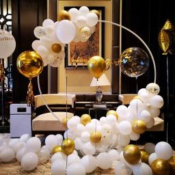 Balão de metal arco kit suporte ao ar livre casamento ferro círculo pano de fundo decoração festa de aniversário decoração diy decoração da flor artificial - Image 5