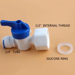 1/2 "rosca interna para 1/4,3/8 tubo conector reto válvula de esfera fêmea junção aquário ro filtro de água sistema de osmose reversa - Image 4