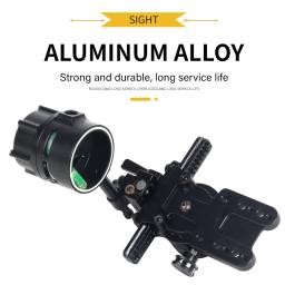 Único Pin Archery Polia Visão com Liga de Alumínio Ajustável Visão, Composto Bow Sight, 4X 6X 8X Lentes, Caça Acessórios - Image 3